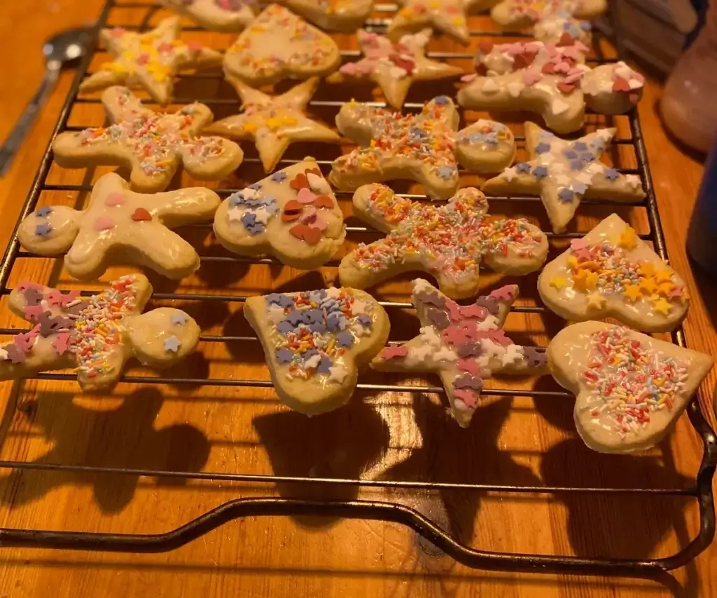 Homemade Christmas biscuits.