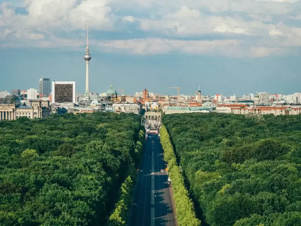 Long-view of Berlin, one of the best cities for expat families in Germany.