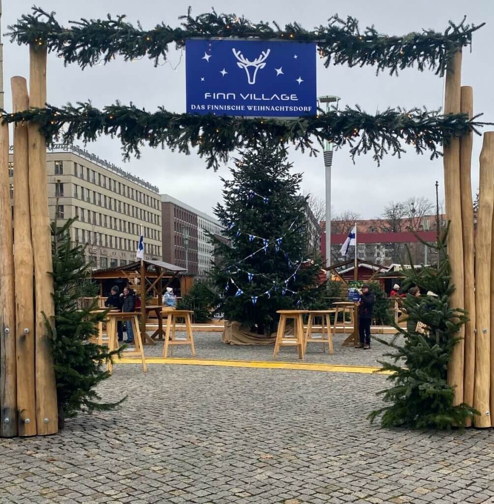 Entry to the Finn Village on Postplatz.